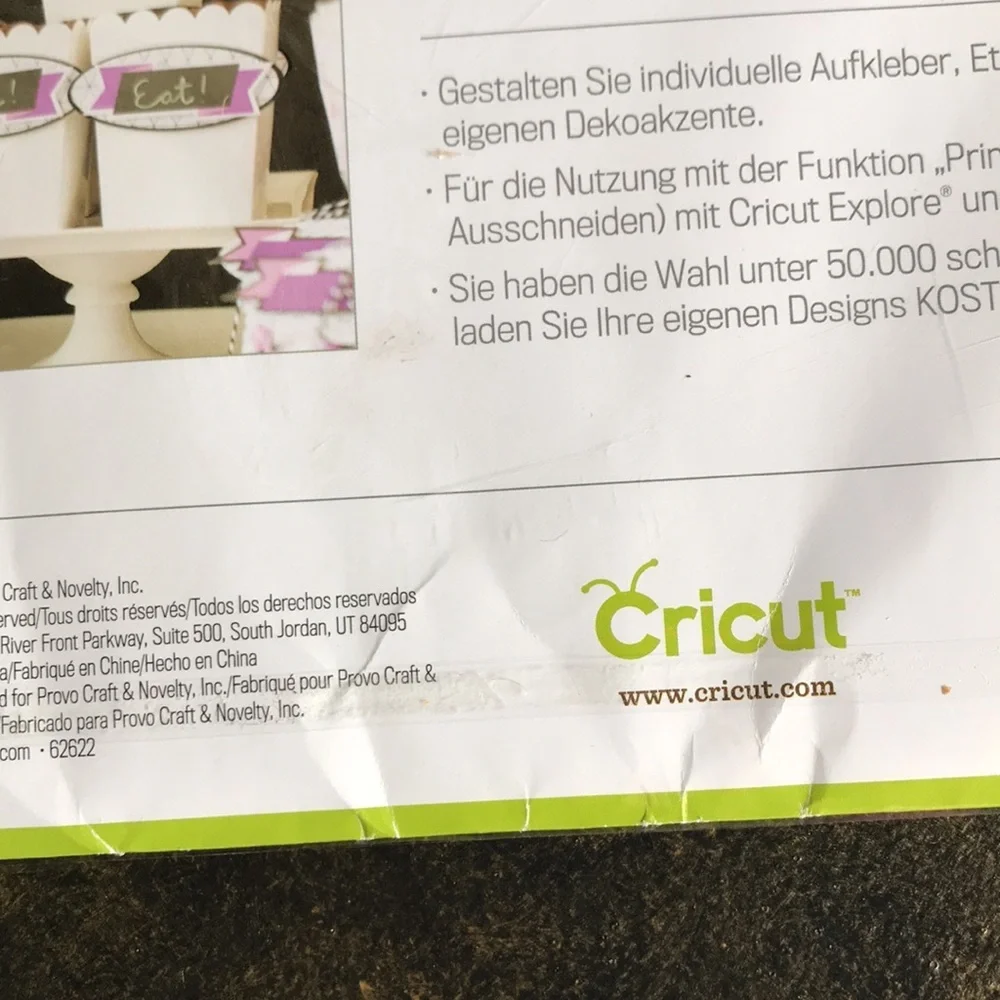 NWT Cricut Explore printable sticker paper 12 sheets custom stickers 8.5 X 11